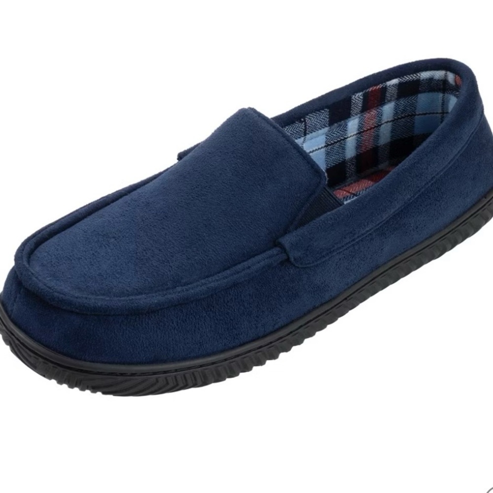 RockDove Men's Flannel Lined Memory Foam Loafer Slipper